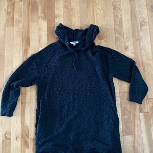 BB Dakota Steve Madden Black Textured long Hoodie